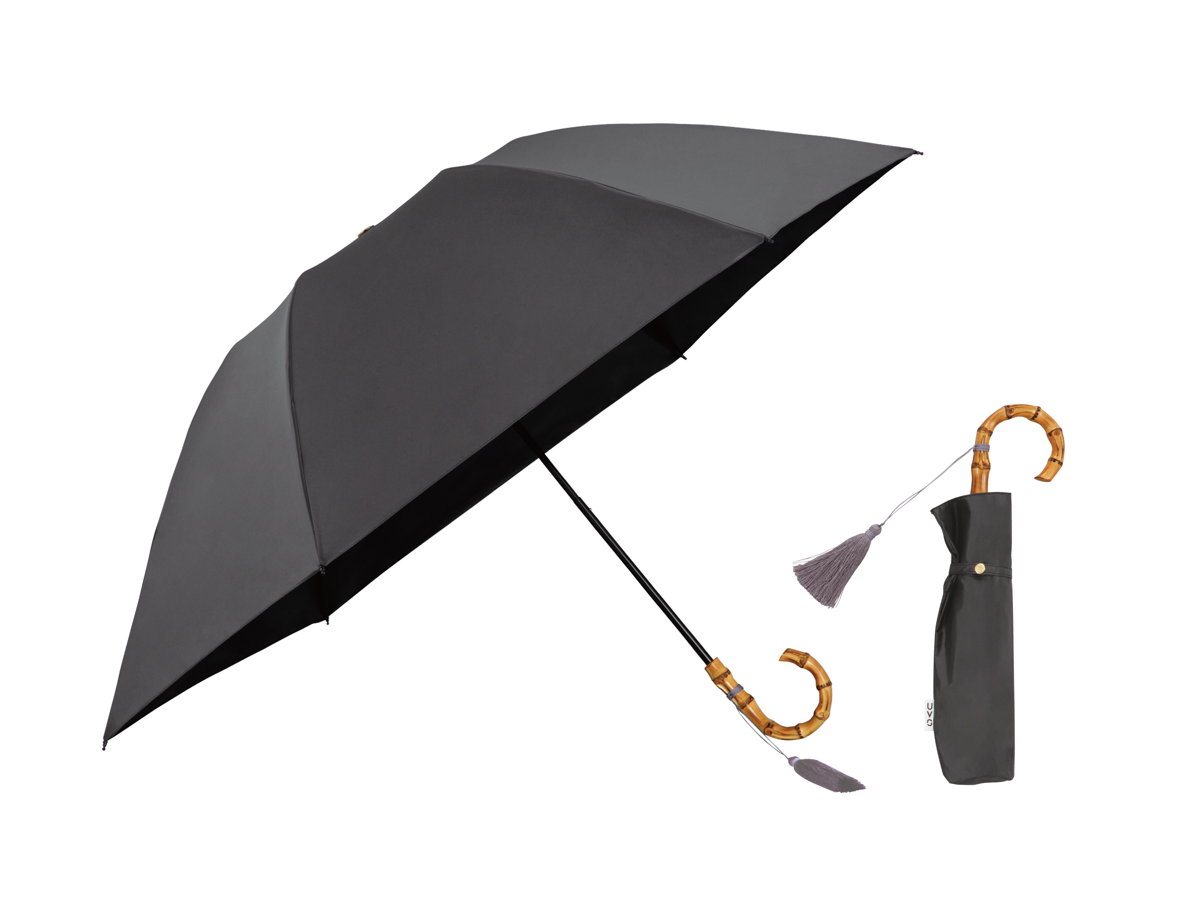 3段折りたたみ傘（黒）