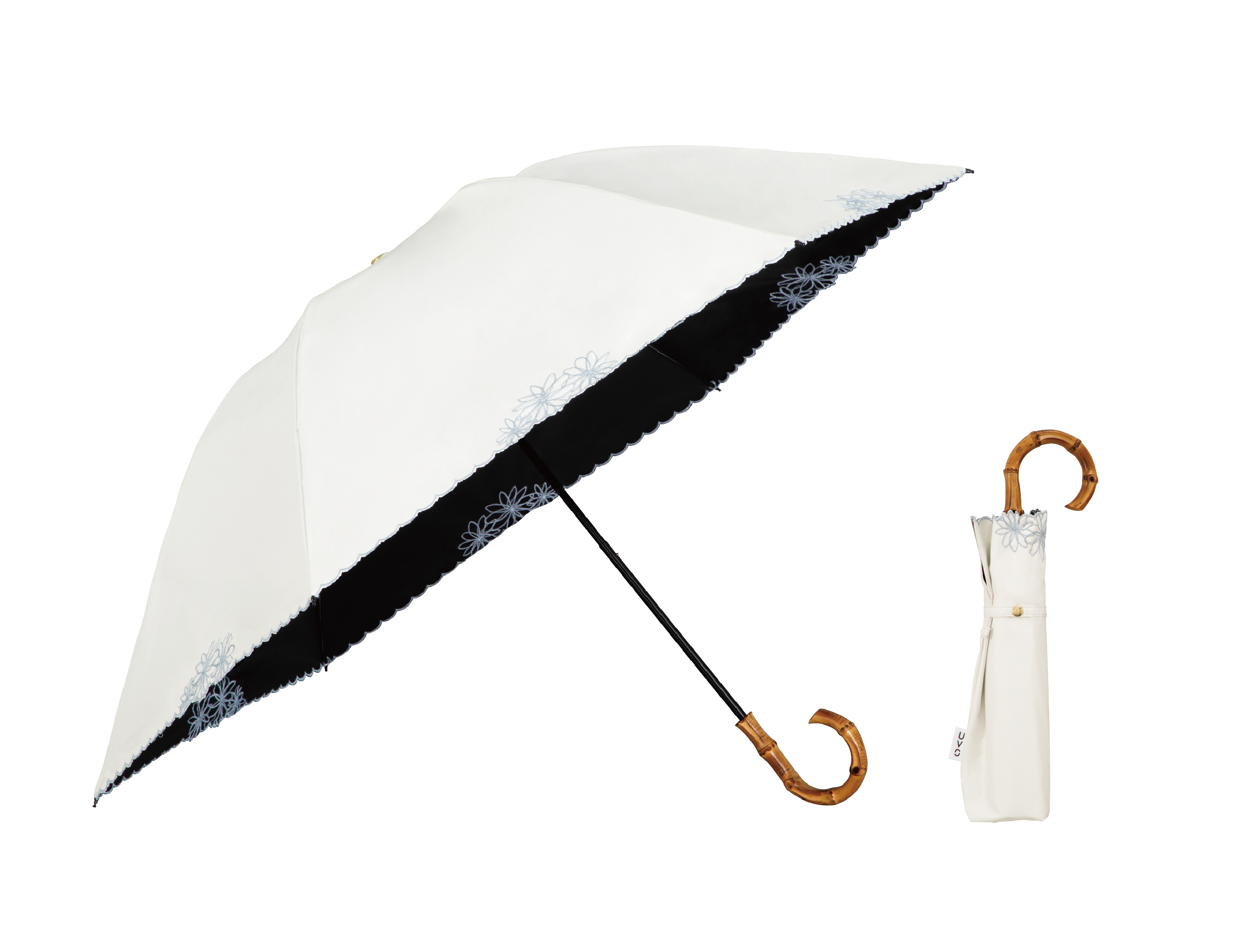 3段折りたたみ傘（白）