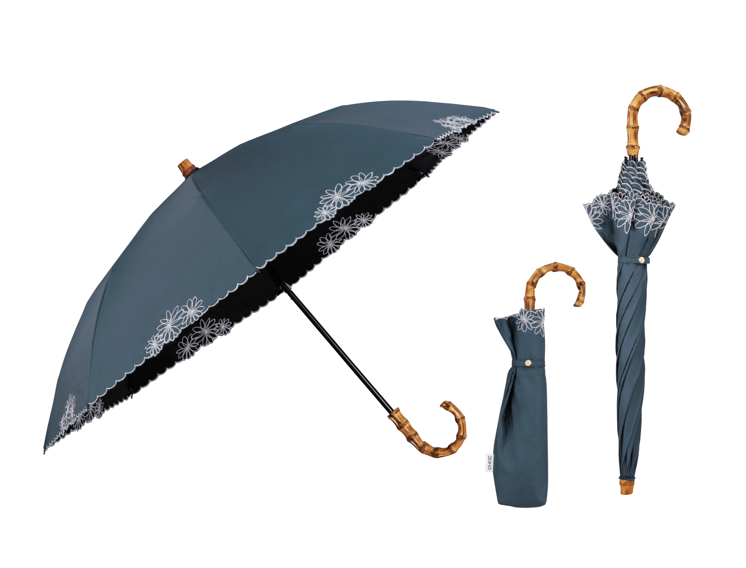 2段折りたたみ傘（グレー）
