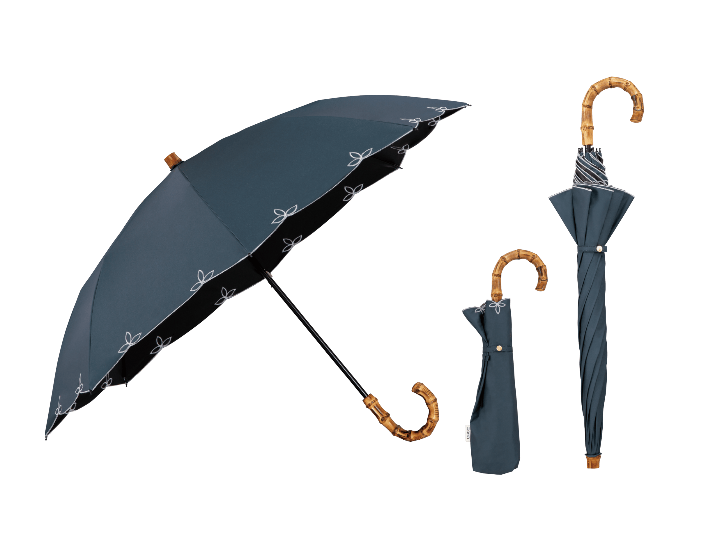 2段折りたたみ傘（グレー）